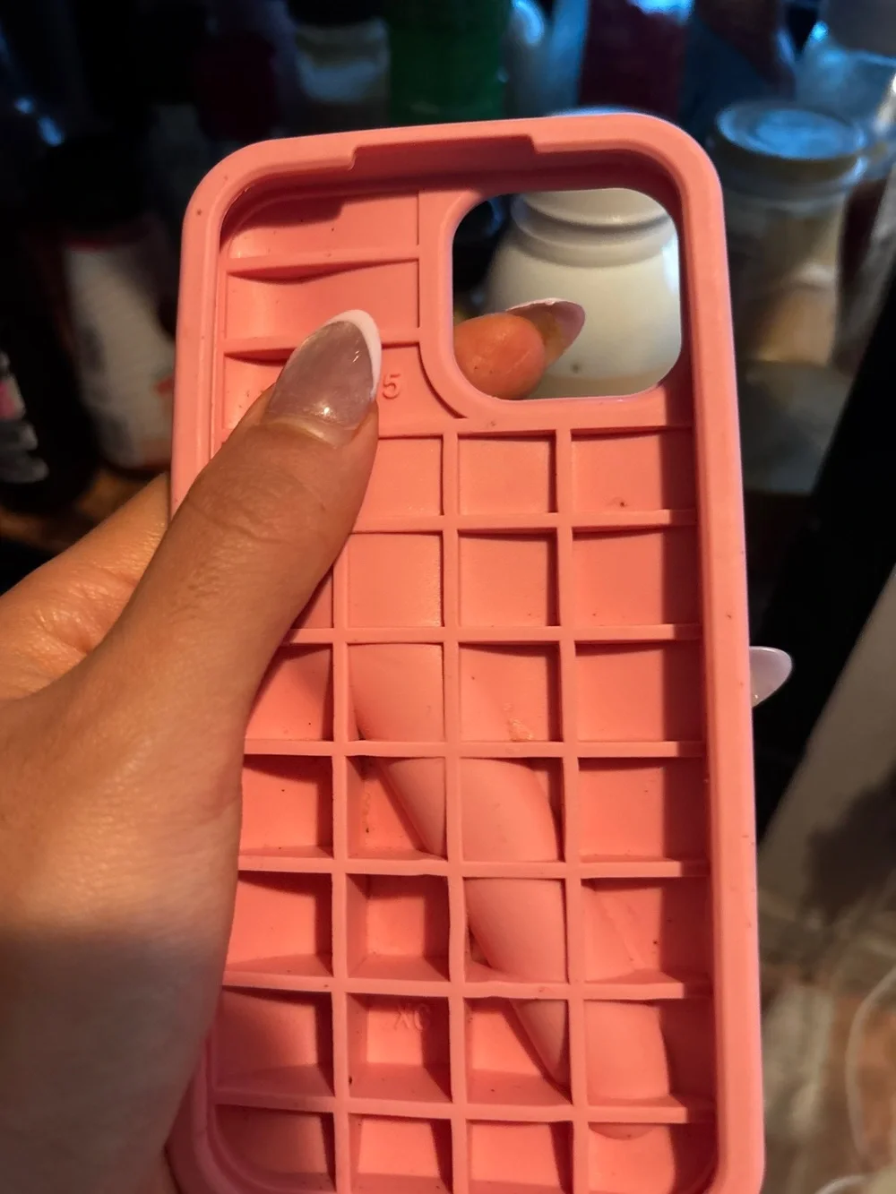 RHODE Pink Silicone Phone Case with Fold Stand